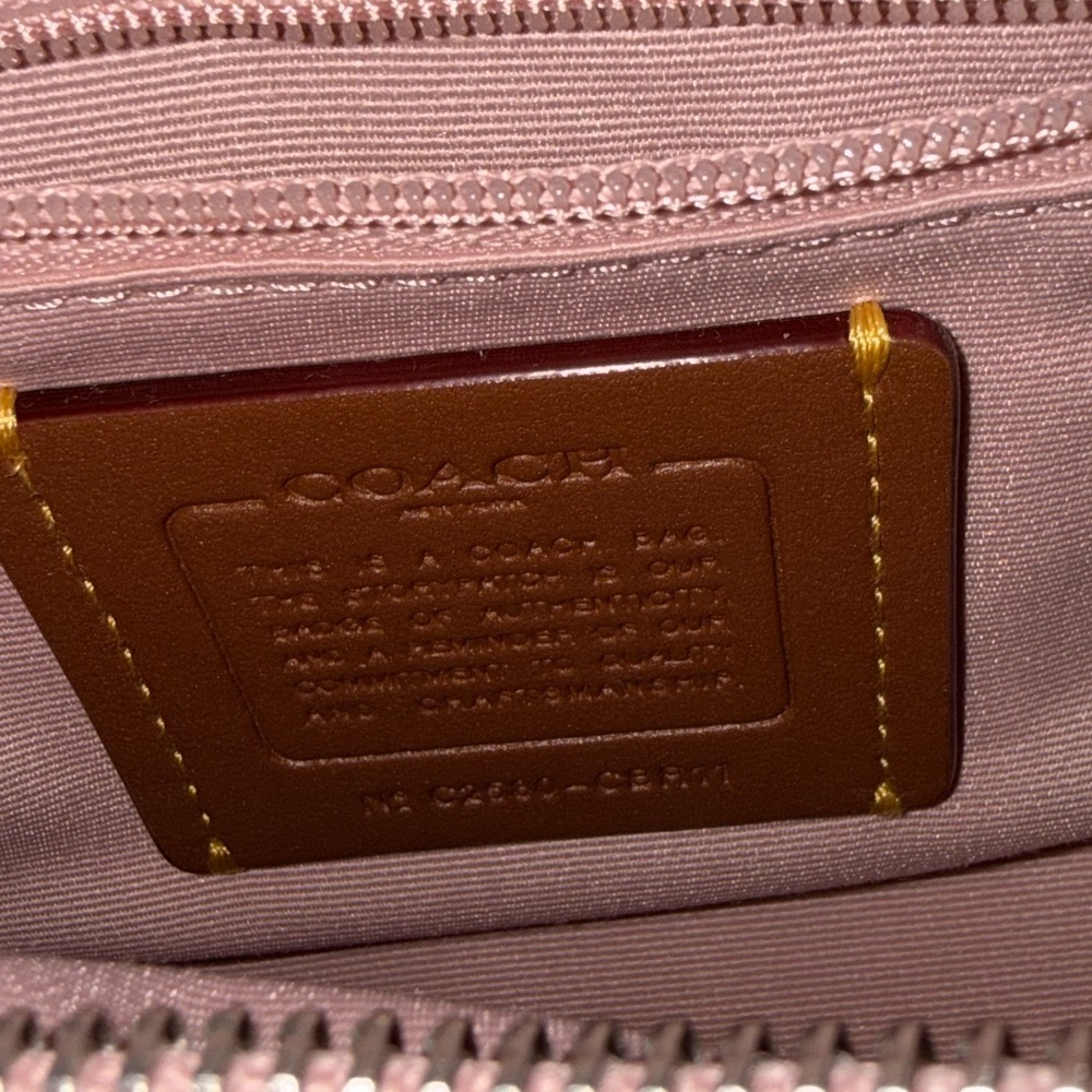 Coach Carmen Ballerina Pink Quilted Crossbody Bag - Picture 11 of 16